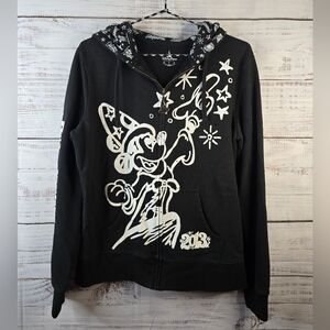 Disney Parks Walt Disney World Sorcerer Mickey Believe In Magic Zip-Up Hoodie L